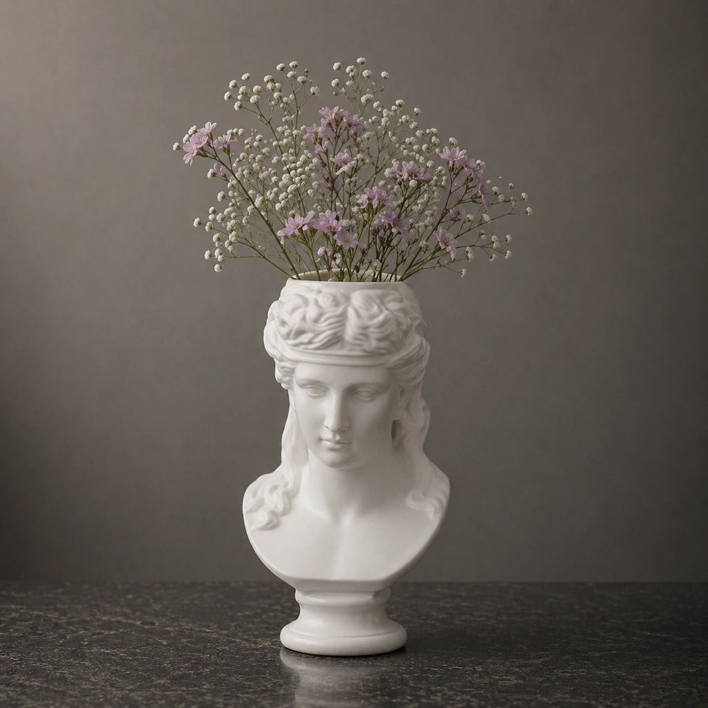 Vase grecs blanc - Athéna