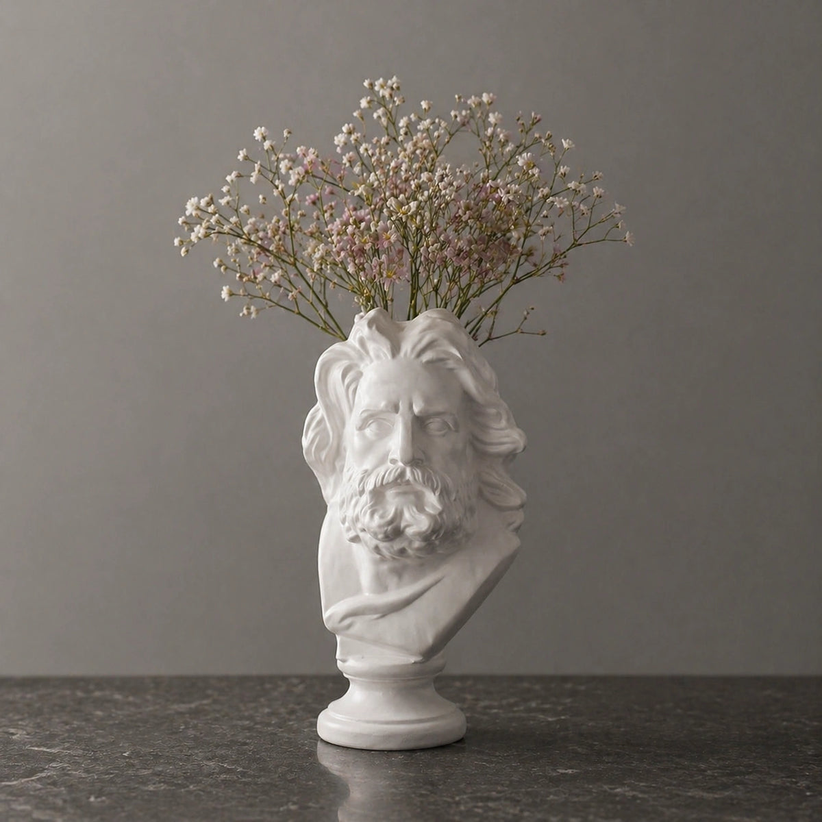 Vase grec blanc - Zeus