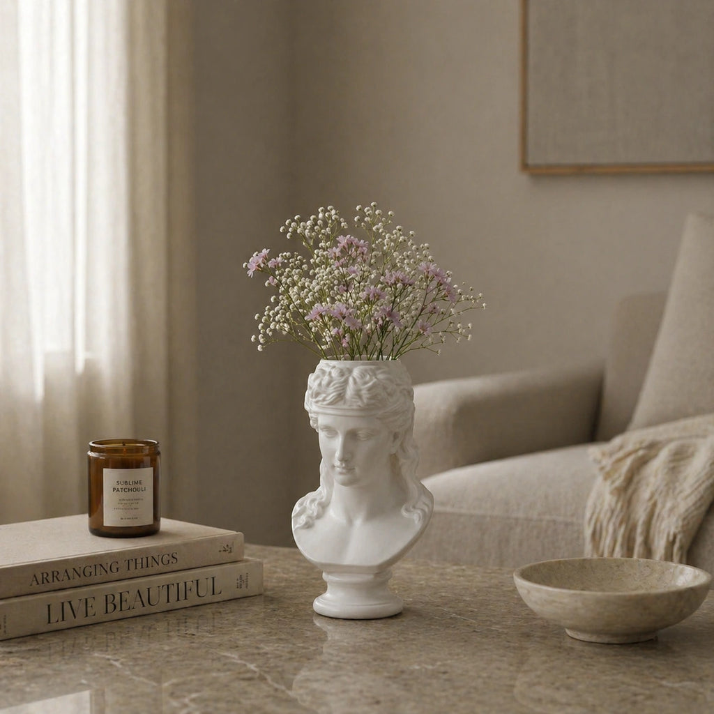 Vase grecs blanc - Athéna