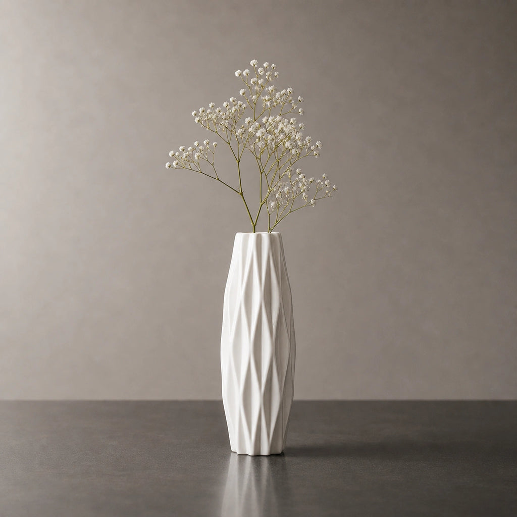 Vase plastique classique blanc - Zanha