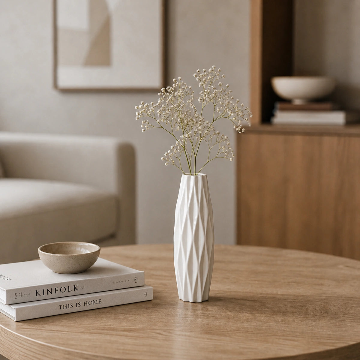 Vase plastique classique blanc - Zanha