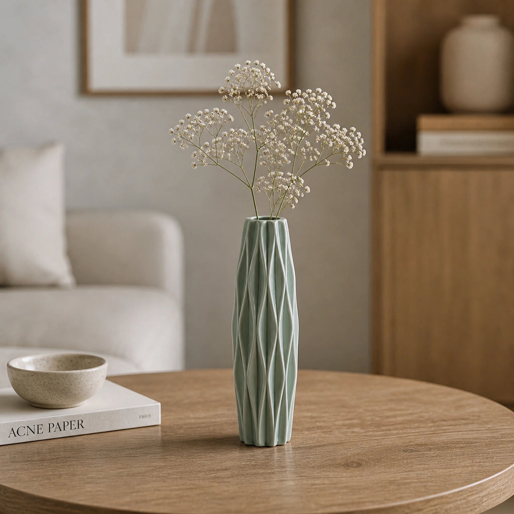 Vase plastique classique blanc - Zanha