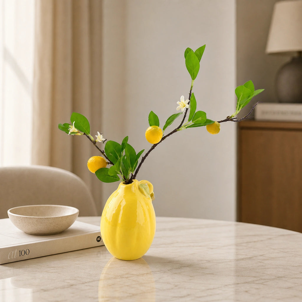 Vase Citron céramique - Zestia
