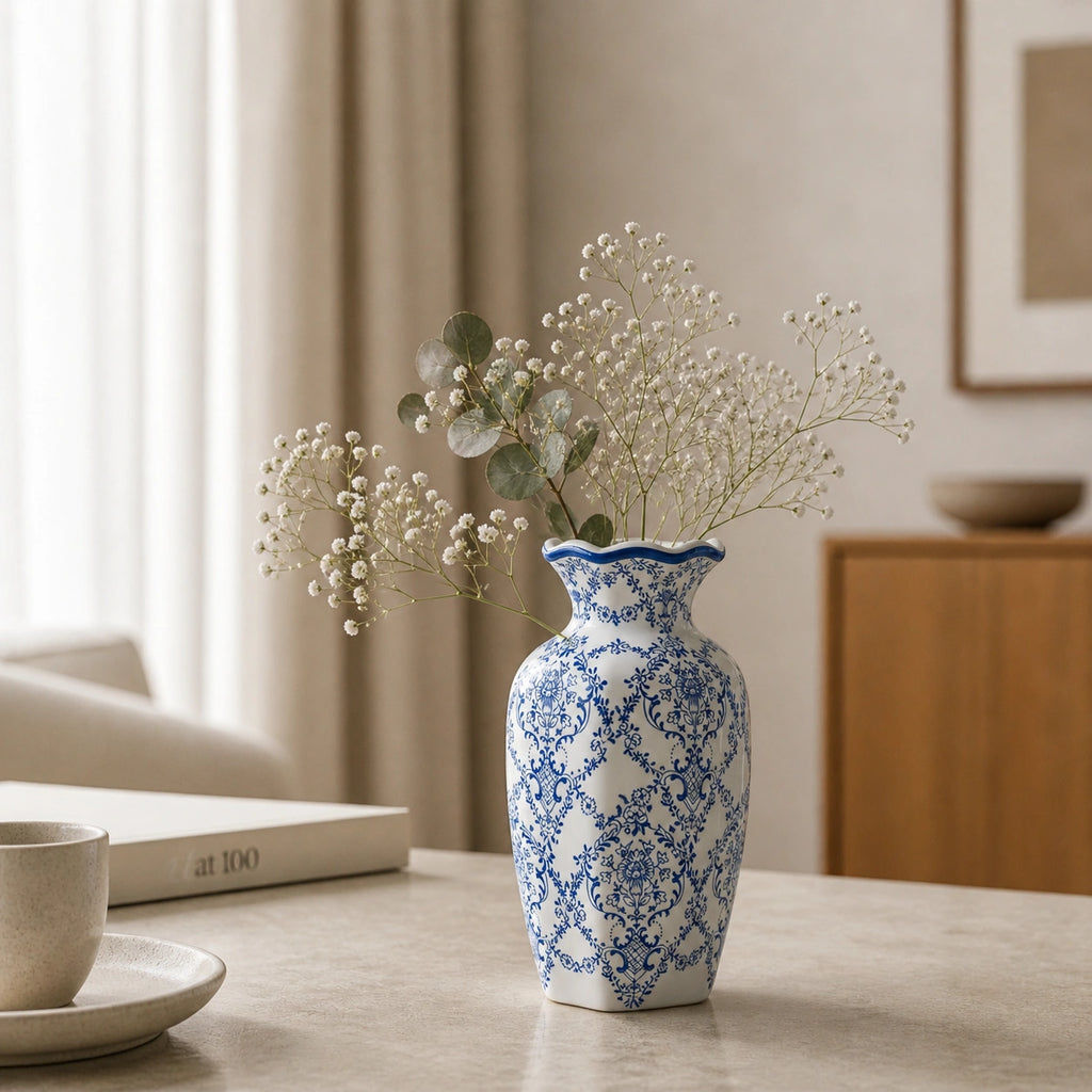 vase en Porcelaine - Style chinois bleu et blanc, Impérial