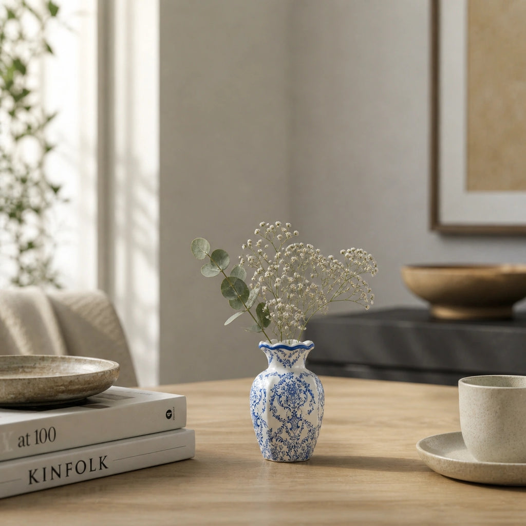 vase en Porcelaine - Style chinois bleu et blanc, Impérial