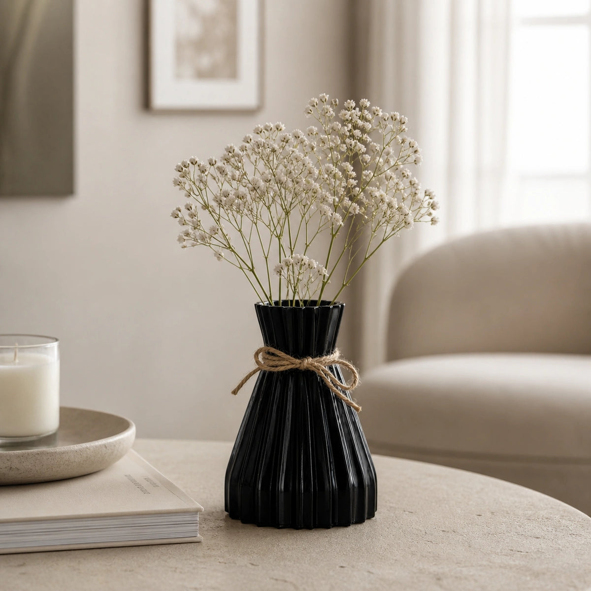 Petit Vase en Plastique - Élegant, Nox