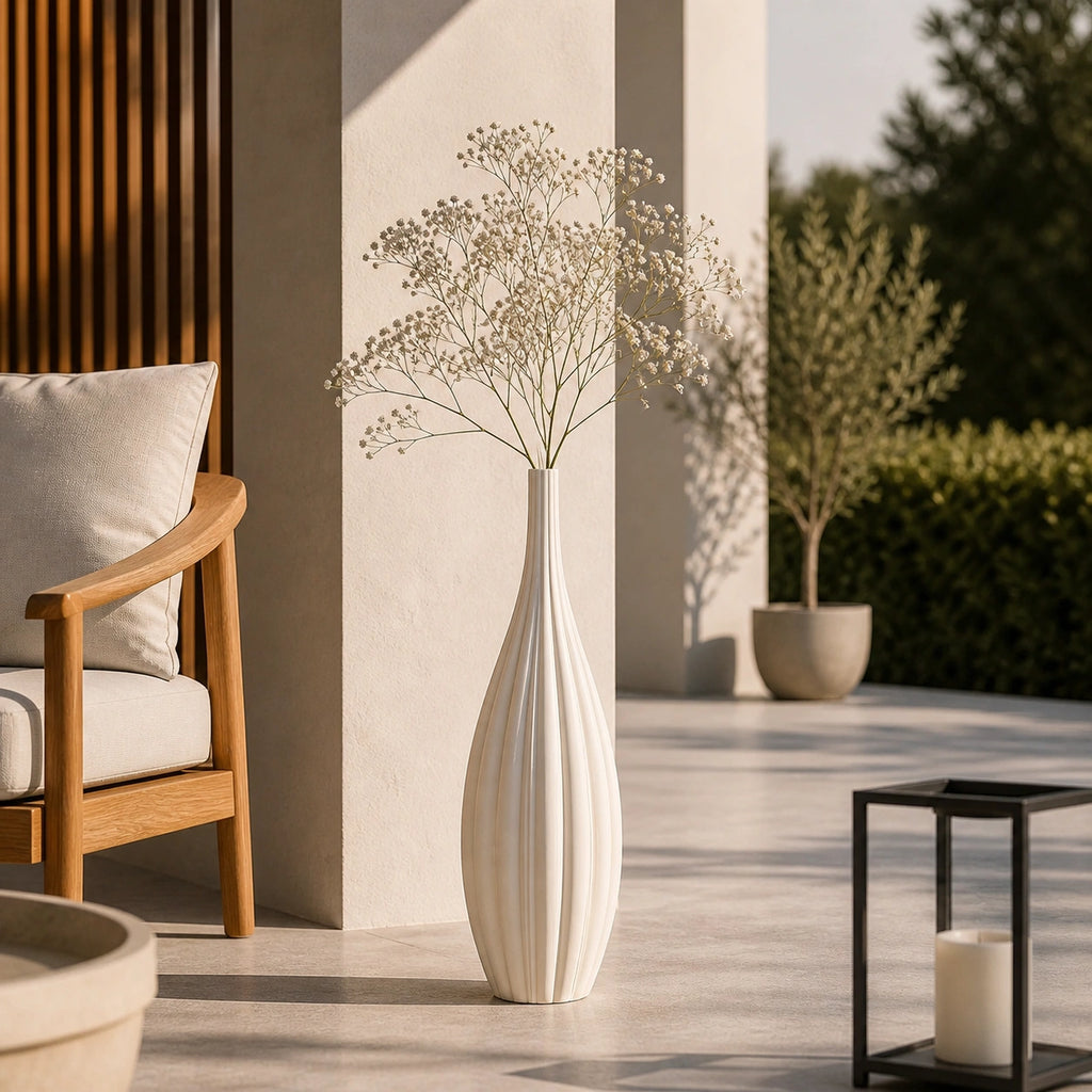 Grand Vase céramique Blanc - Long, Muggy
