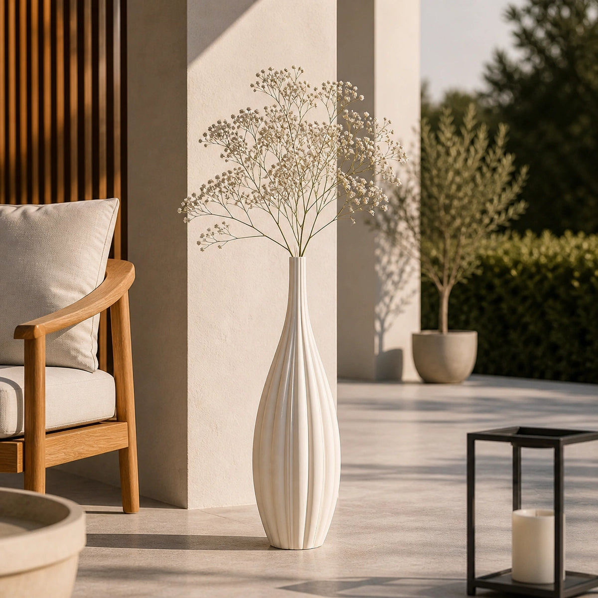 Grand Vase céramique Blanc - Long, Muggy