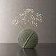 Vase en céramique - design feuille verte, Iris
