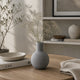 Petit vase en céramique rond - design, gris, Morini