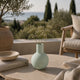 Petit vase en céramique rond - design, vert, Morini