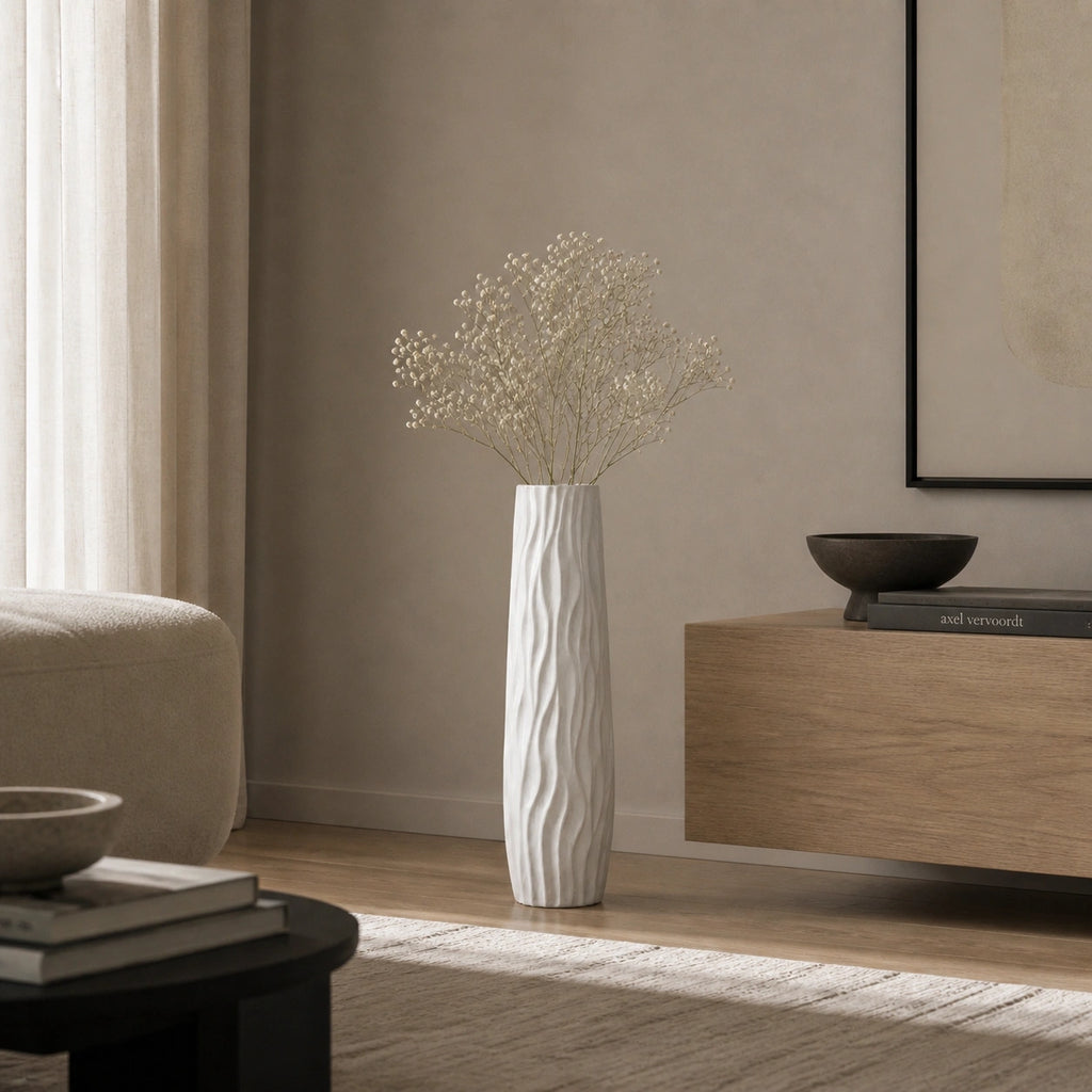 Grand vase en plastique Blanc - Élegant, Terra