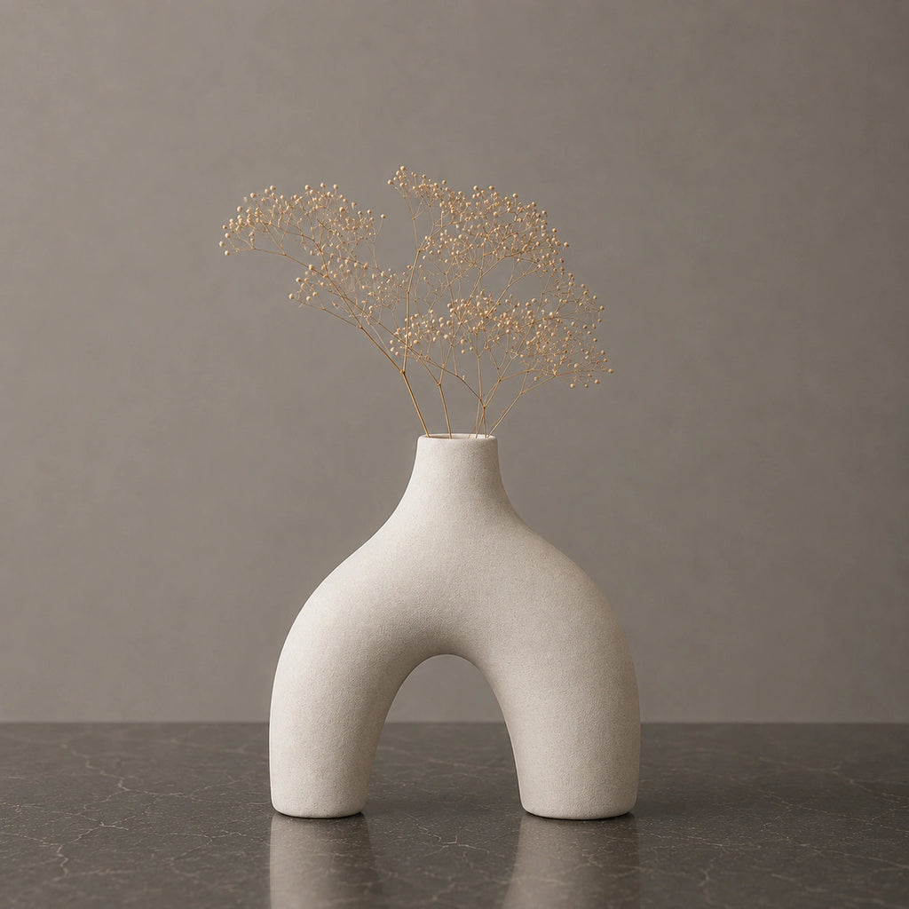 Petit vase en céramique Blanc - 3 pièces, Soren