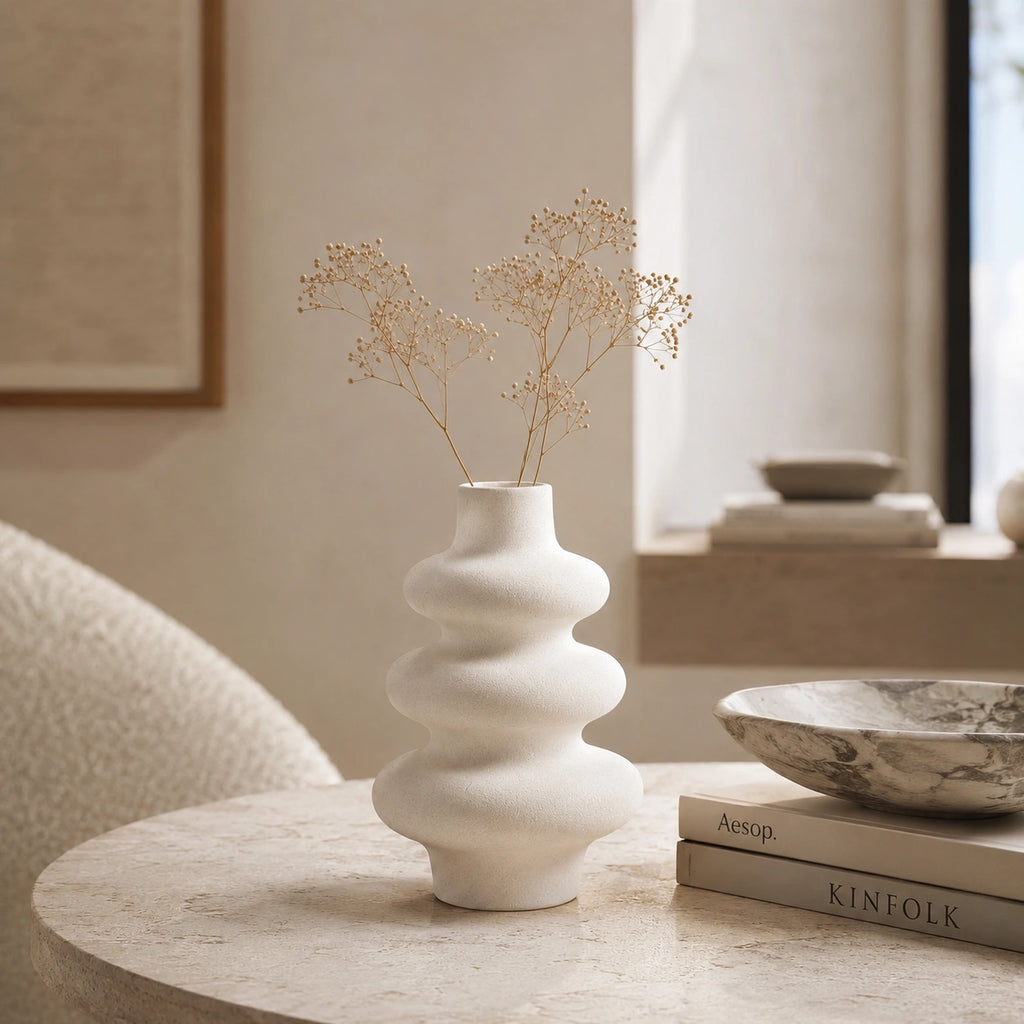 Petit vase en céramique Blanc - 3 pièces, Soren