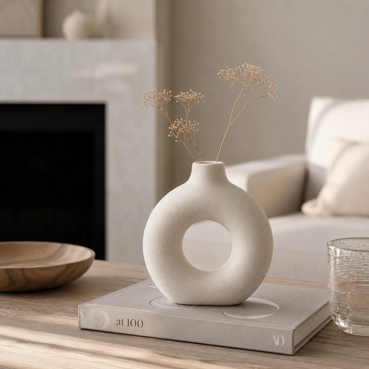 Petit vase en céramique Blanc - 3 pièces, Soren