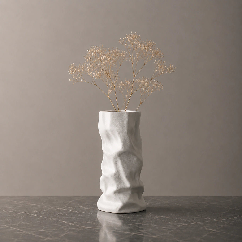 Grand Vase en céramique organique Blanc - Oria