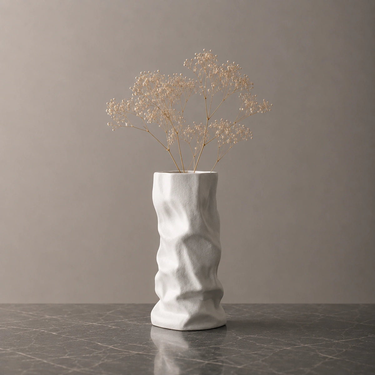Grand Vase en céramique organique Blanc - Oria