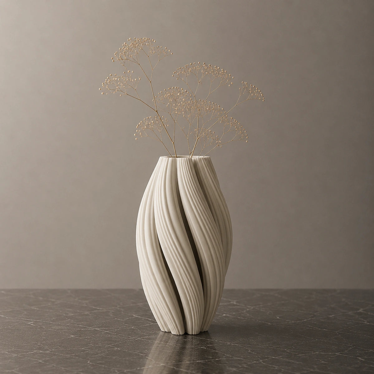 Vase en plastique Blanc - Tourbillons d'élégance, Noma
