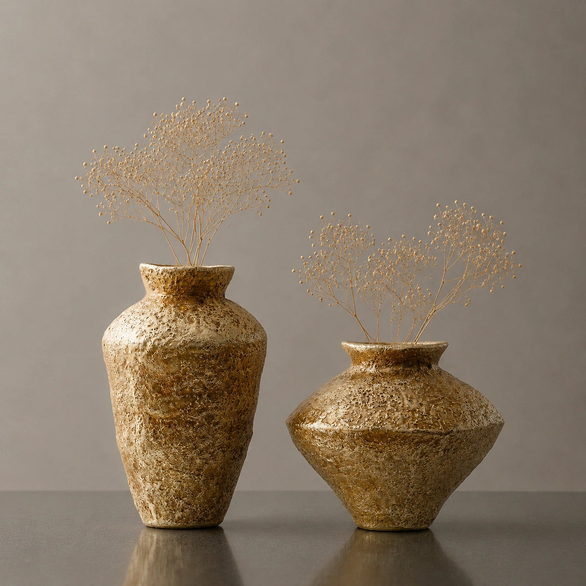 Vase en céramique - Structuré, Style roche, Lysor
