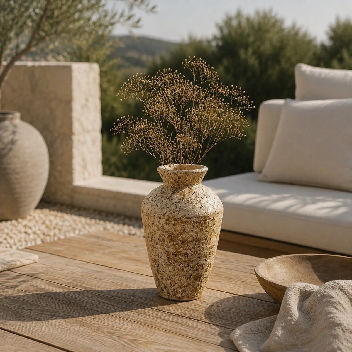 Vase en céramique - Structuré, Style roche, Lysor