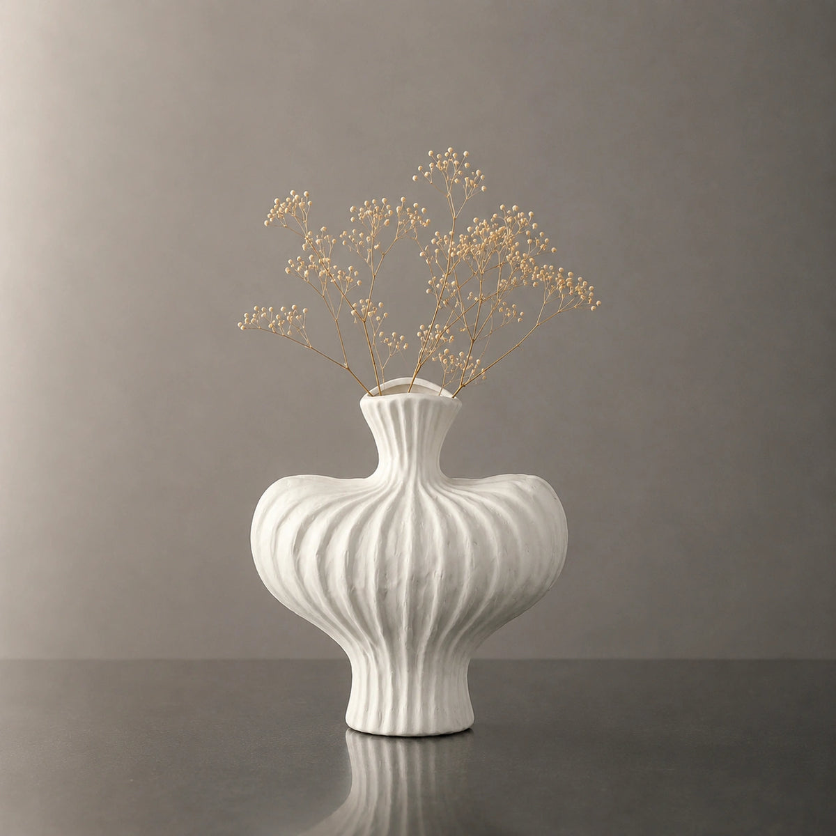 Vase en plastique original - Élégant rond, Maelis