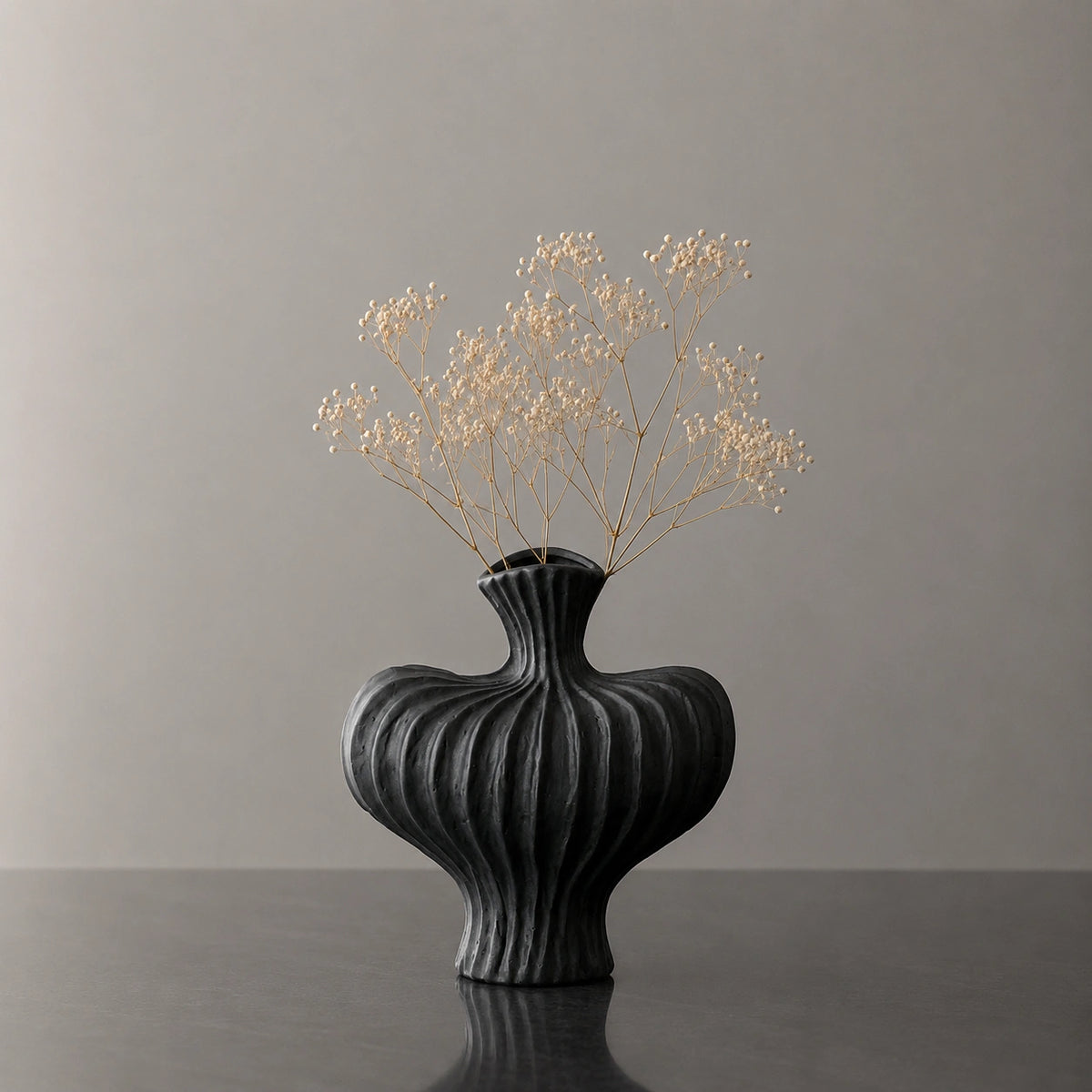 Vase en plastique original - Élégant rond, Maelis