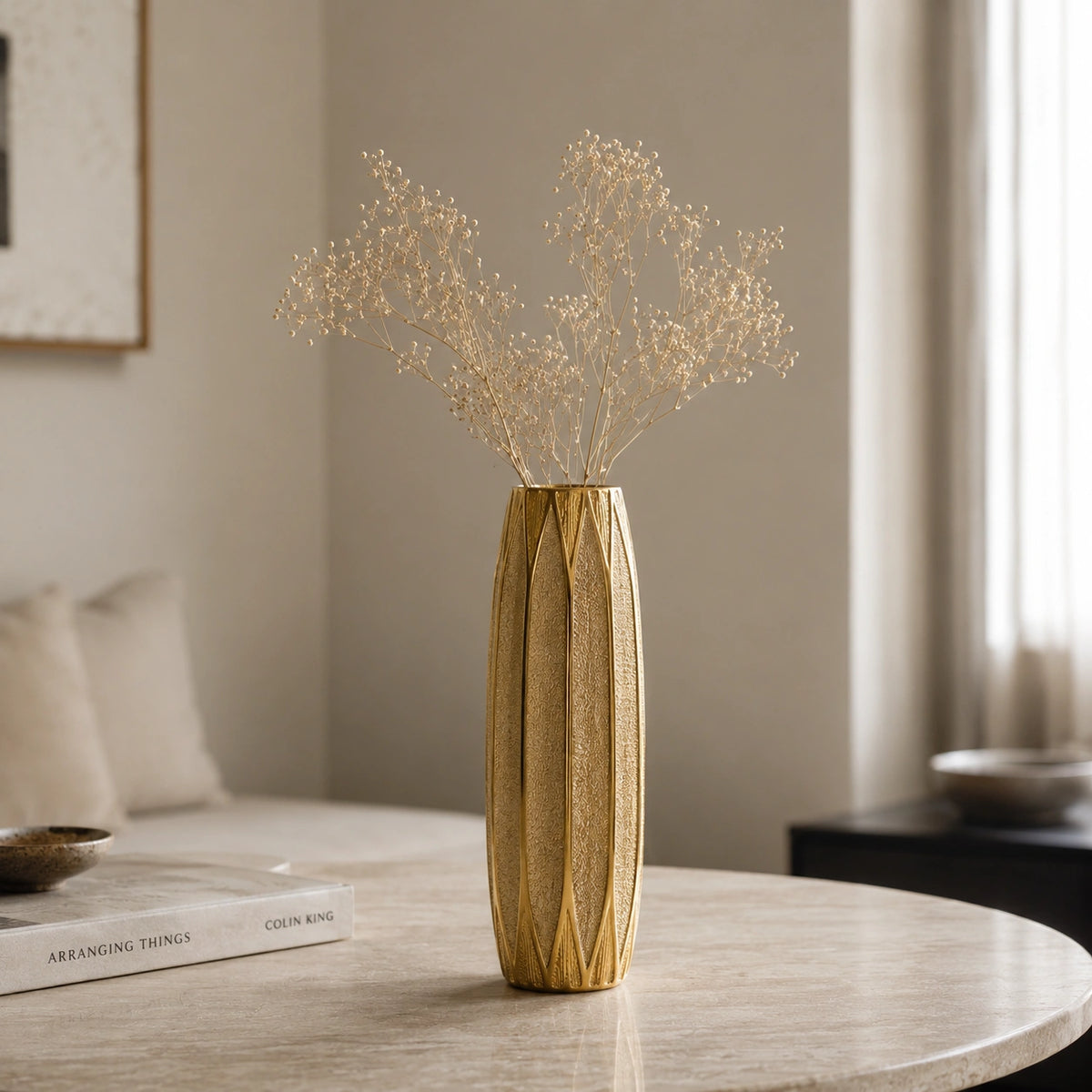 Grand vase en céramique doré - Elyne