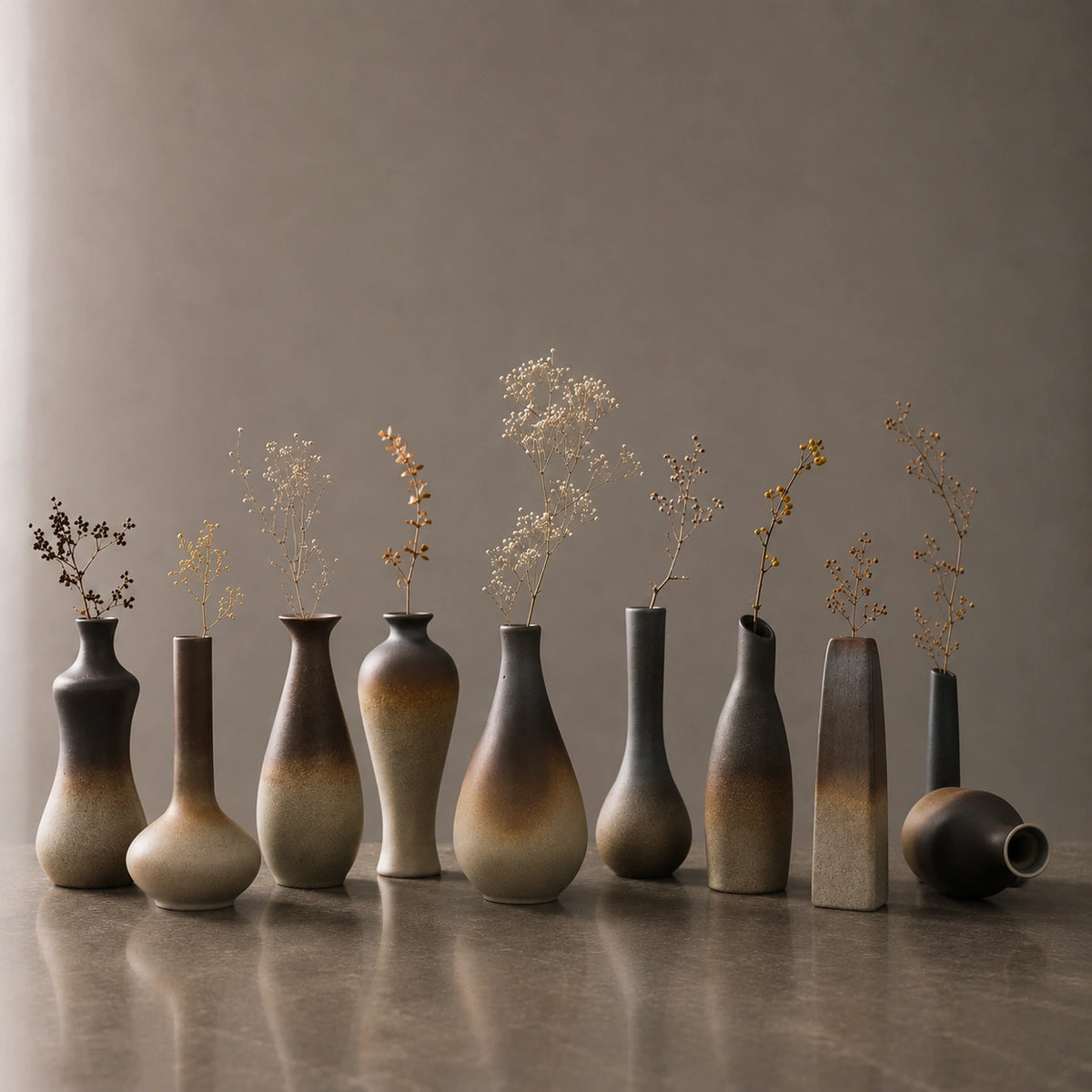 Mini Vase en céramique moderne - Style chinois, yam