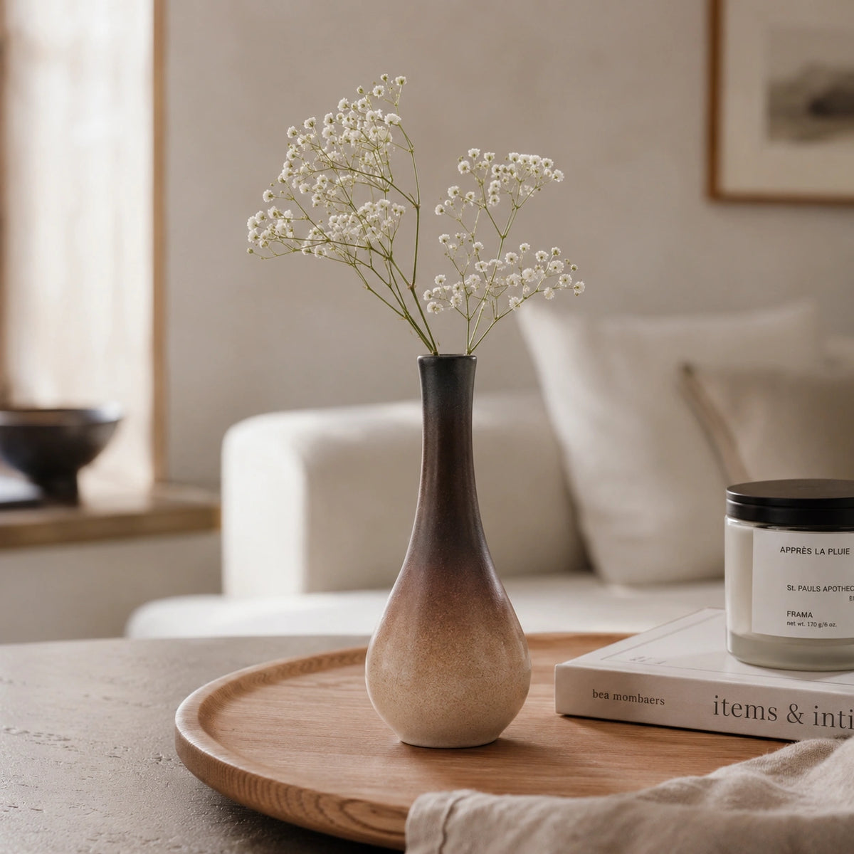 Mini Vase en céramique moderne - Style chinois, yam