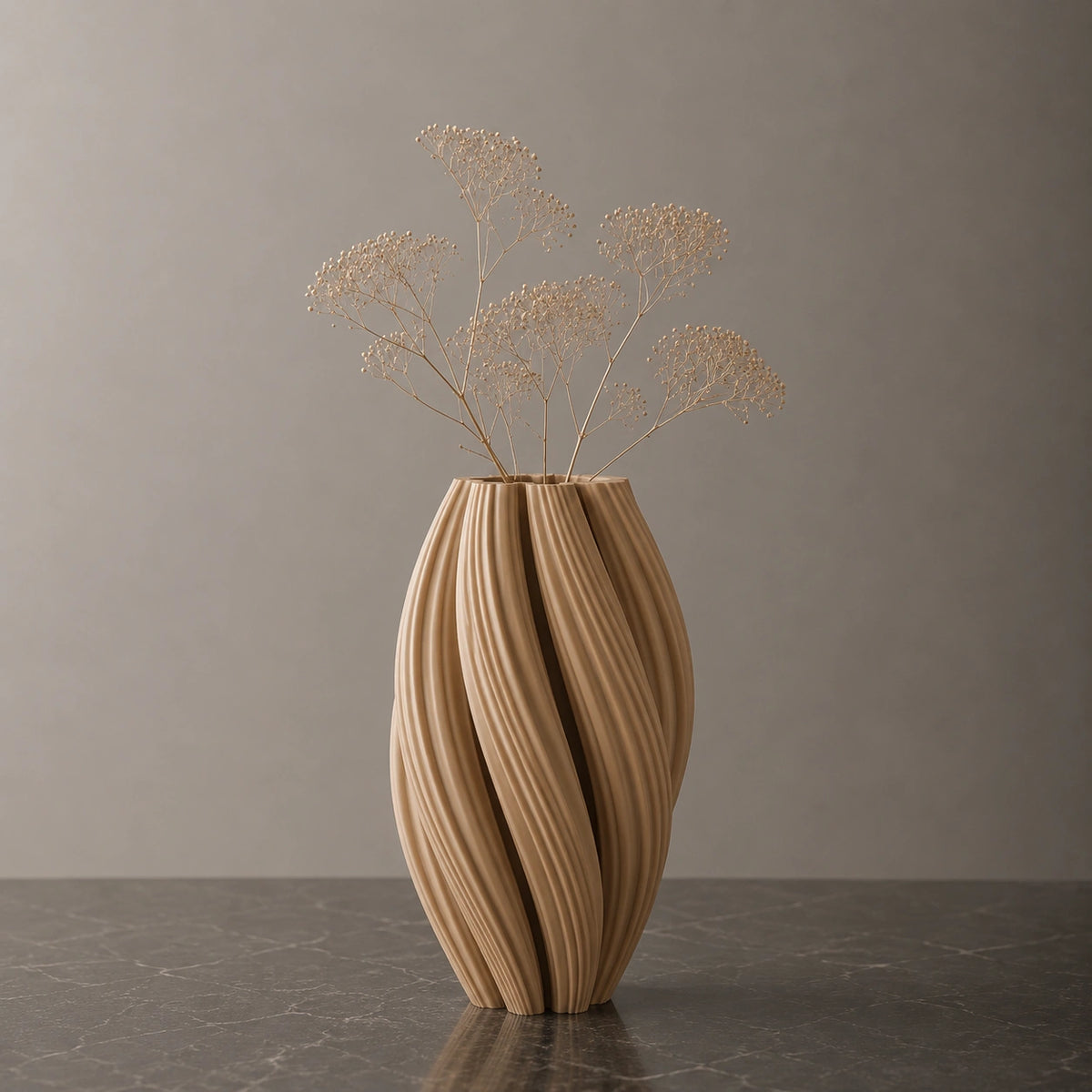 Vase en plastique marron - Tourbillons d'élégance, Noma