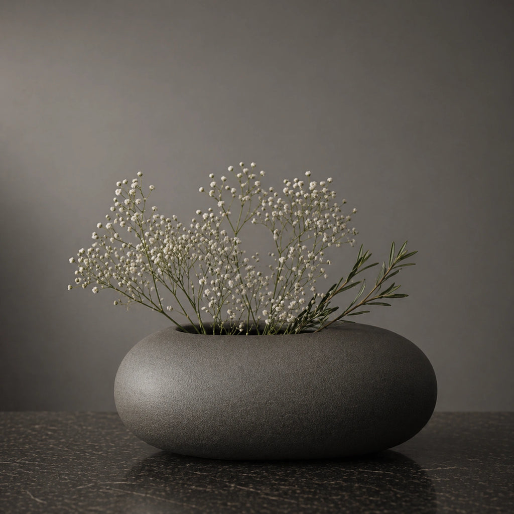 Vase Rond Céramique - style bas, Moderne & Naturel, Zenya
