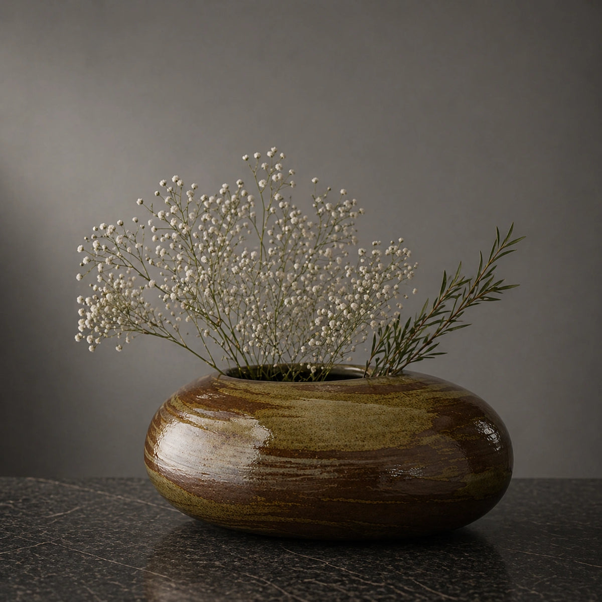 Vase Rond Céramique - style bas, Moderne & Naturel, Zenya