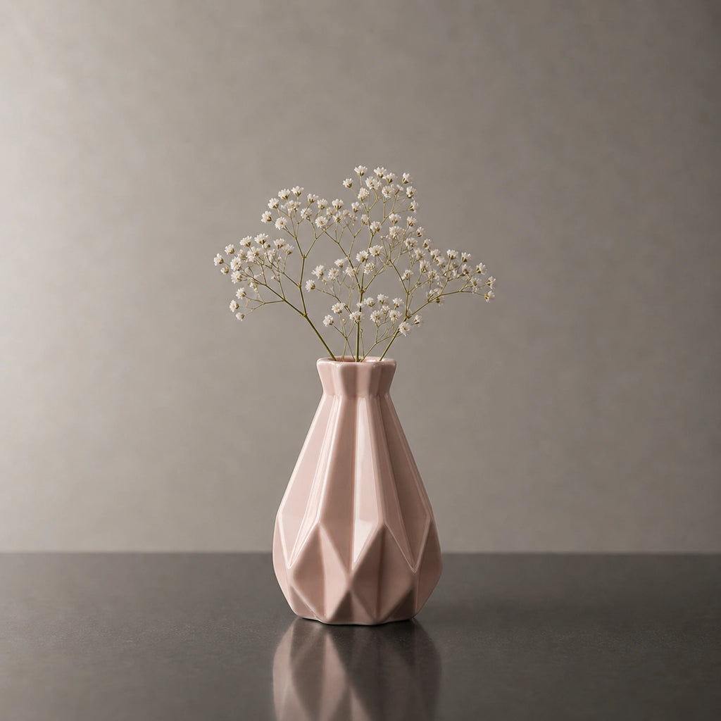 Vase plastique rond blanc - Zanha