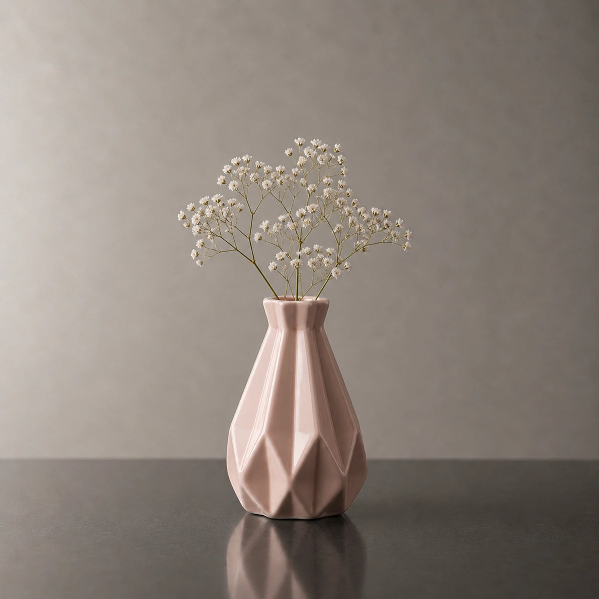 Vase plastique rond blanc - Zanha