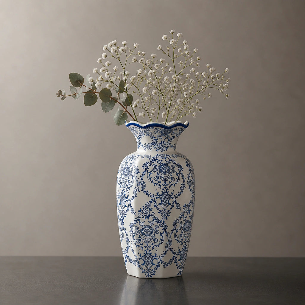 vase en Porcelaine - Style chinois bleu et blanc, Impérial