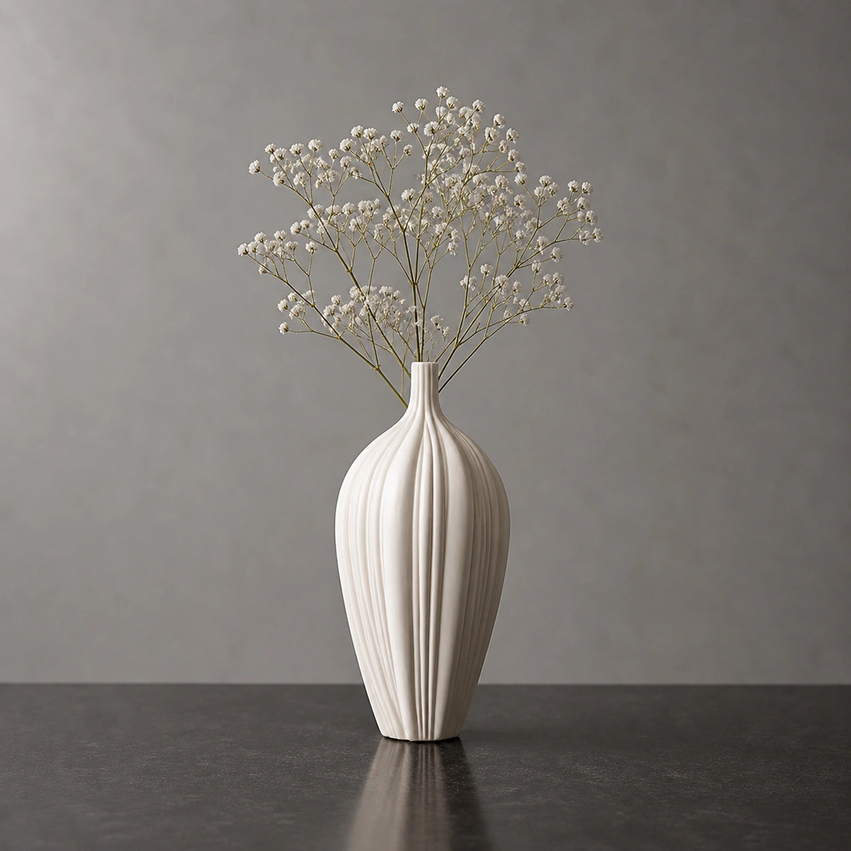 Grand Vase céramique Blanc - Long, Muggy