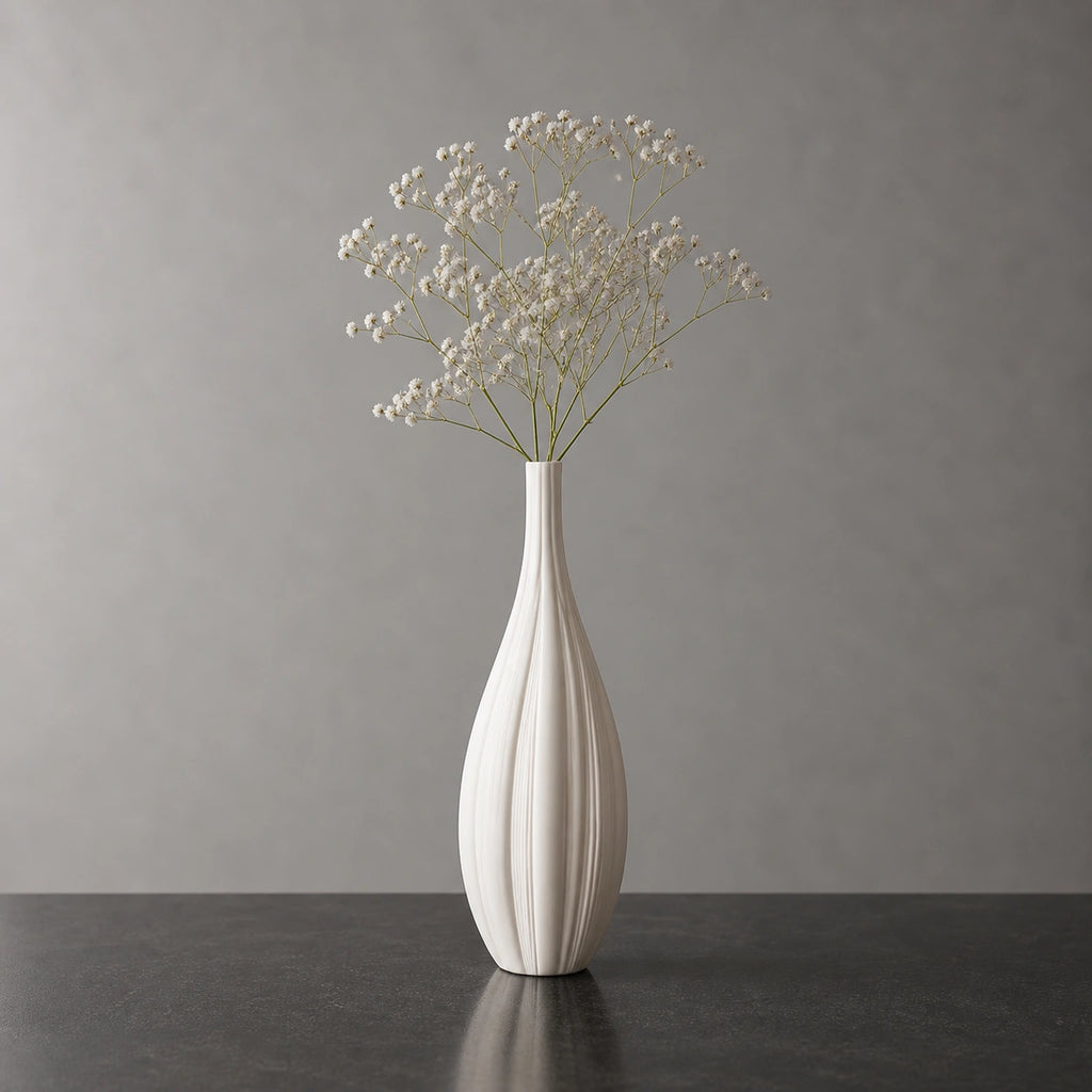 Grand Vase céramique Blanc - Long, Muggy