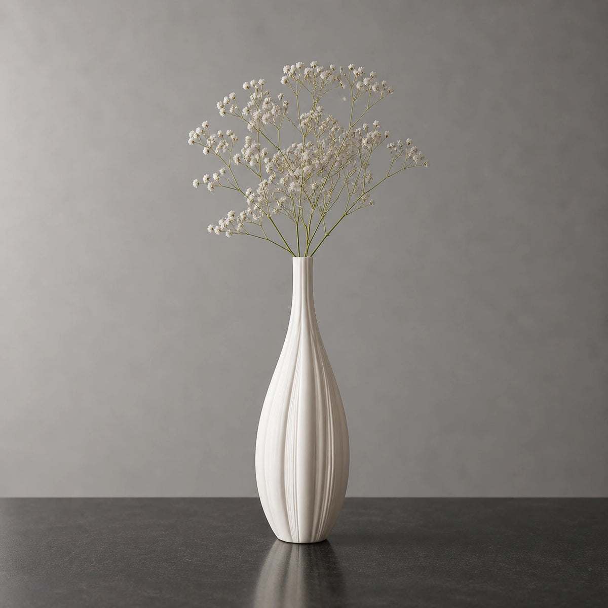 Grand Vase céramique Blanc - Long, Muggy
