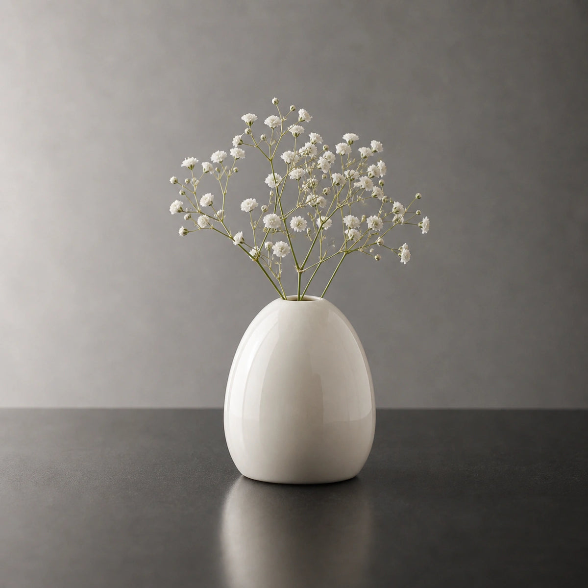Mini vase en céramique structuré - Blanc, Gaïa