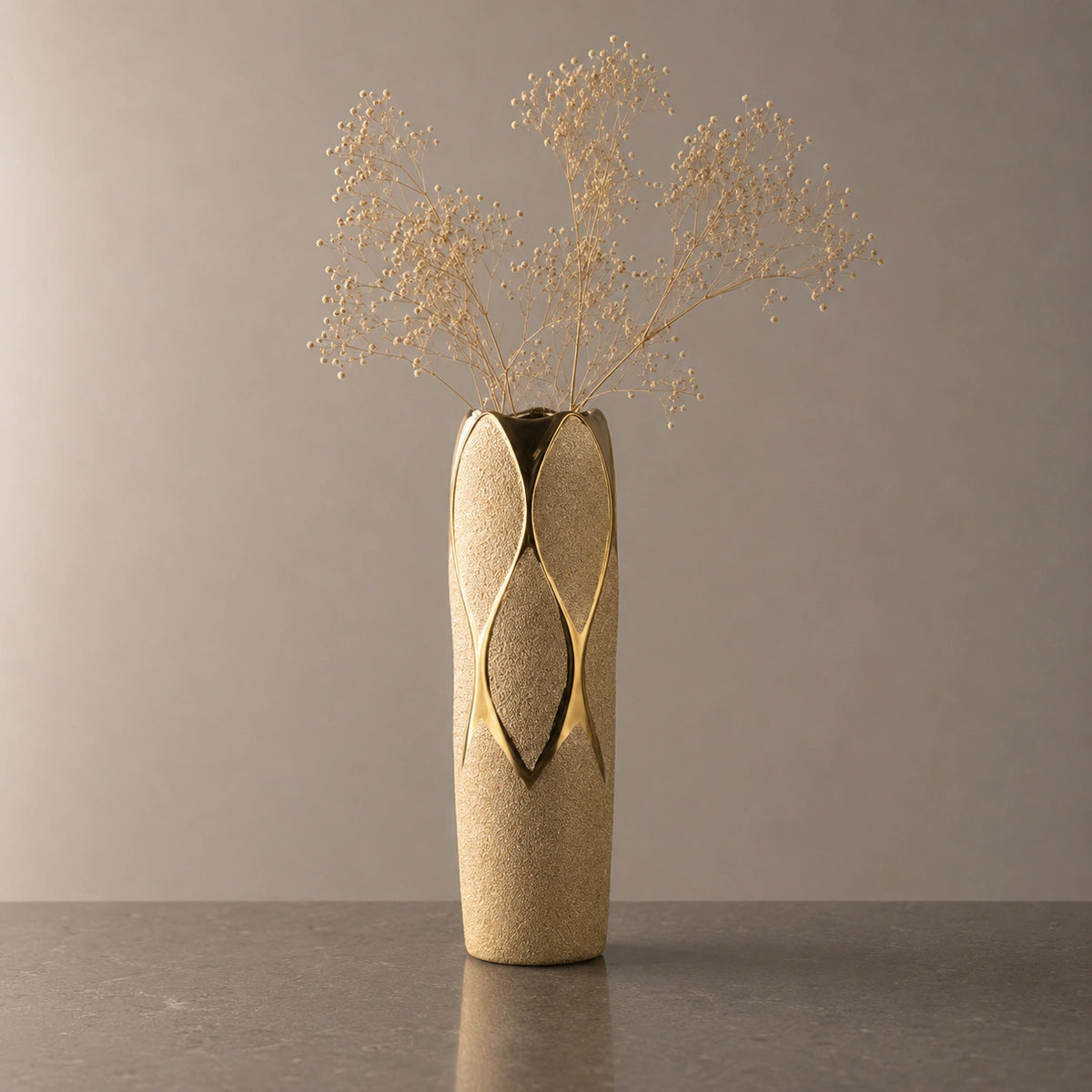 Grand vase en céramique doré - Elyne