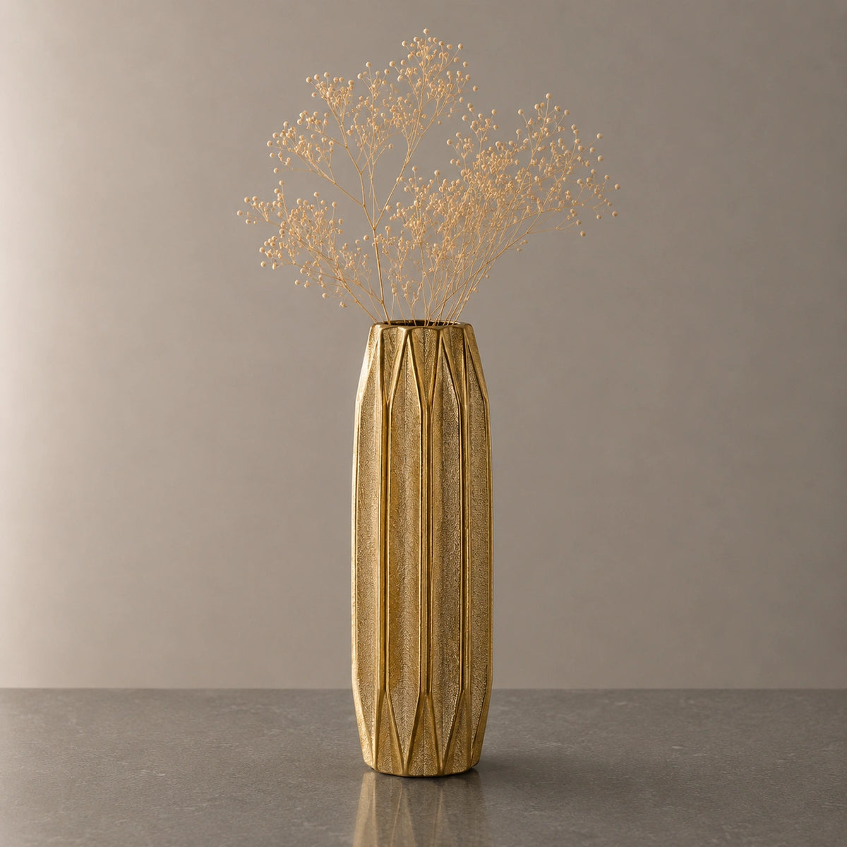 Grand vase en céramique doré - Elyne