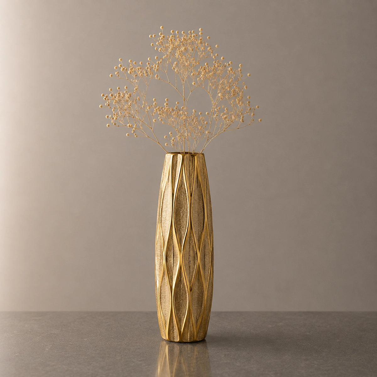 Grand vase en céramique doré - Elyne