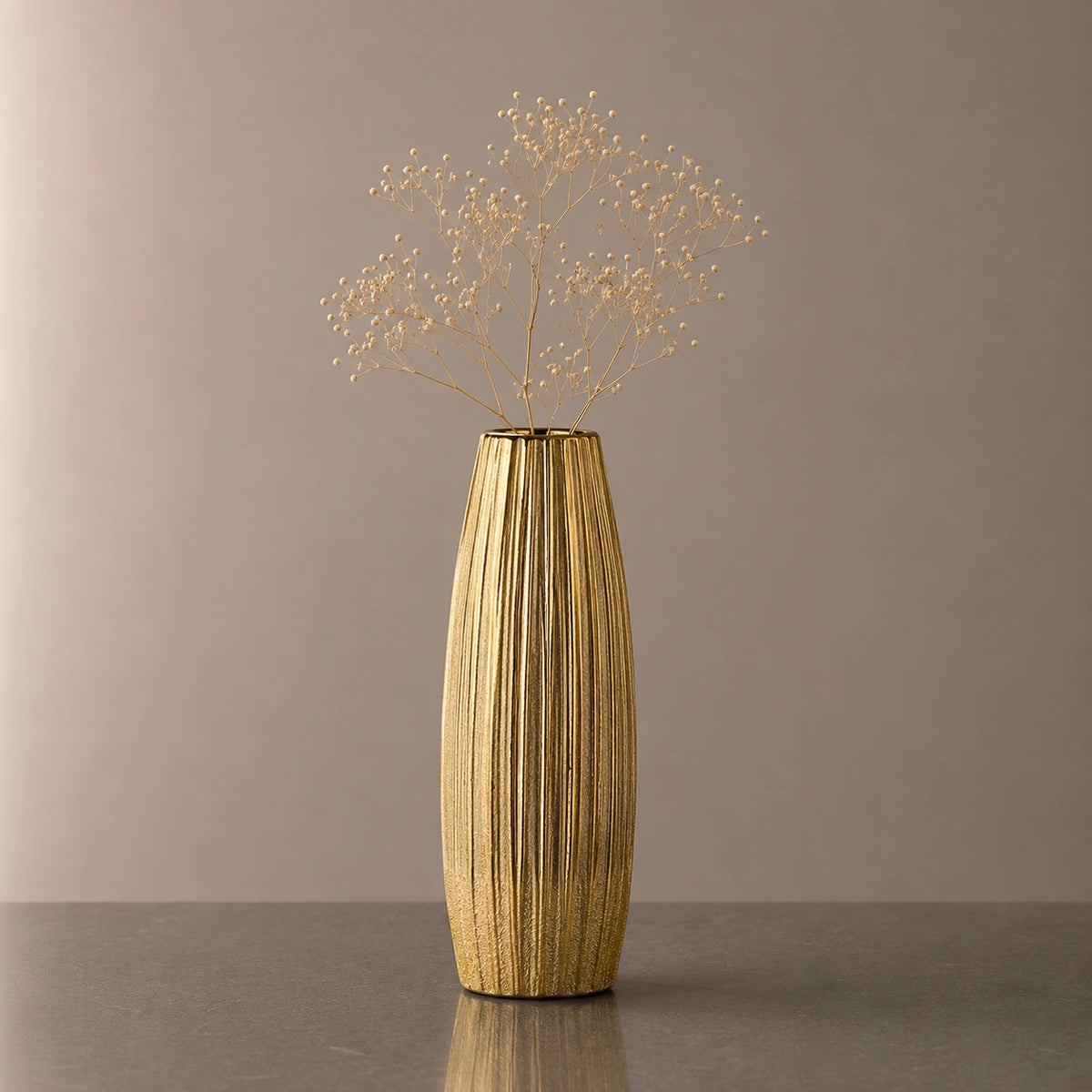 Grand vase en céramique doré - Elyne