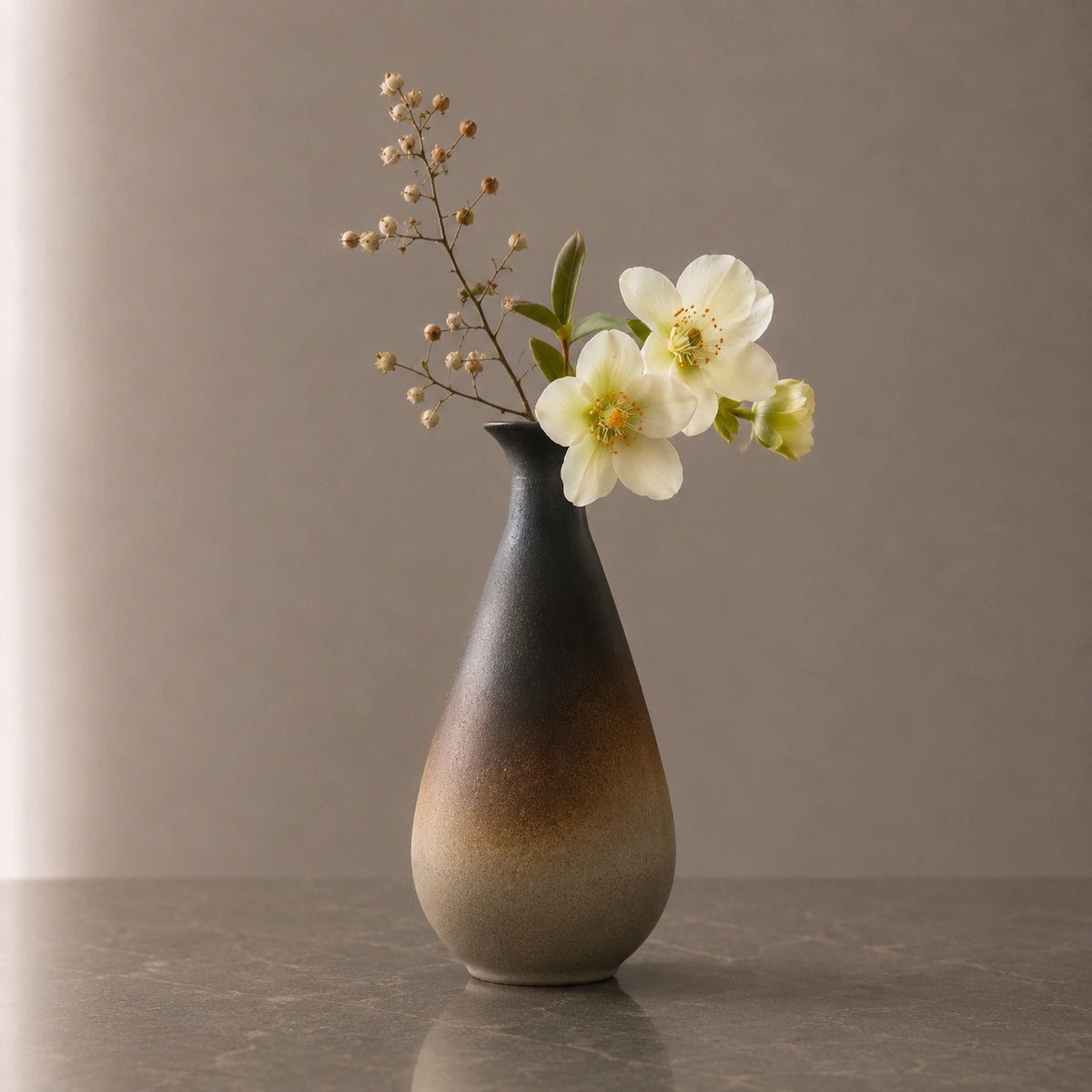 Mini Vase en céramique moderne - Style chinois, yam