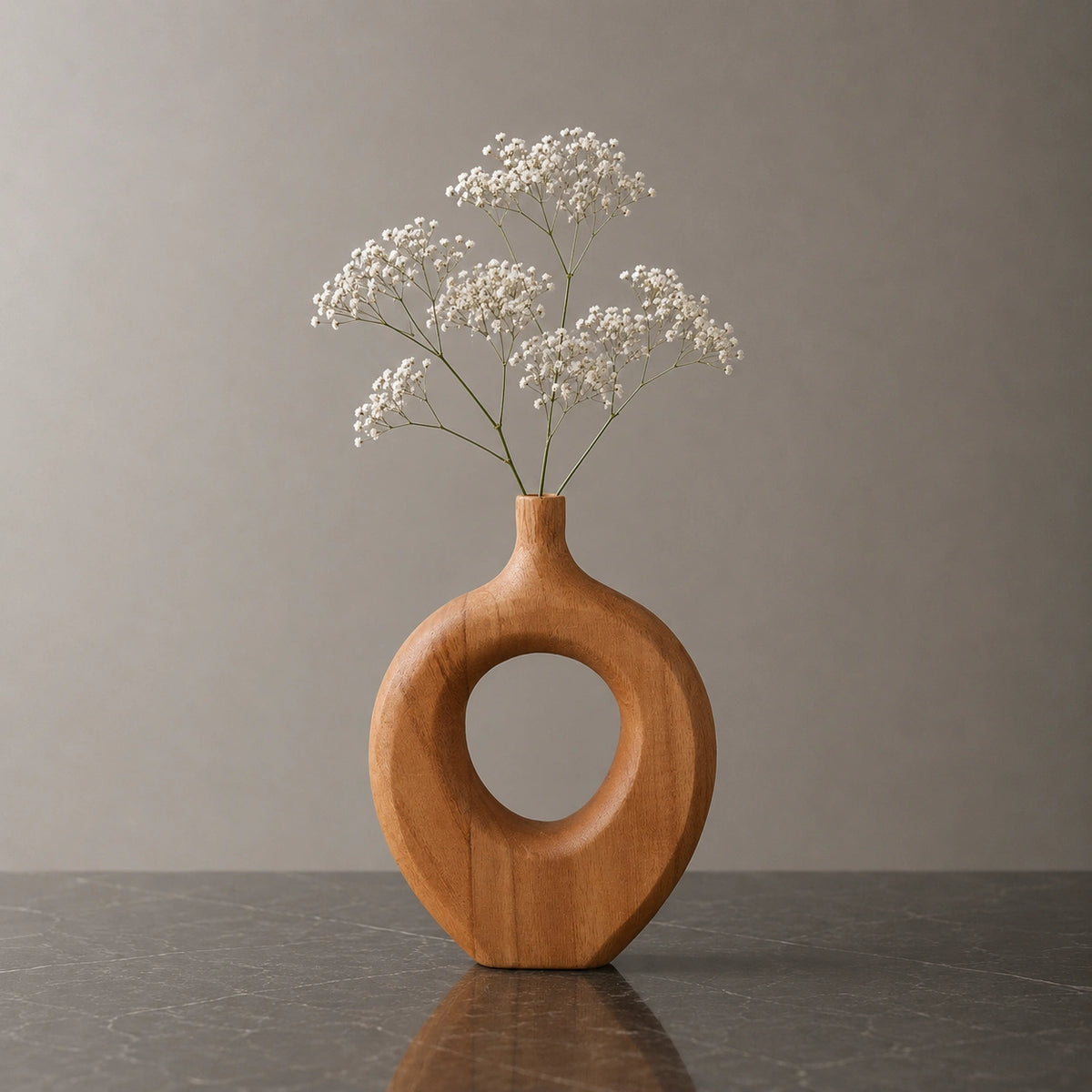 Vase en bois massif - design, Orbit