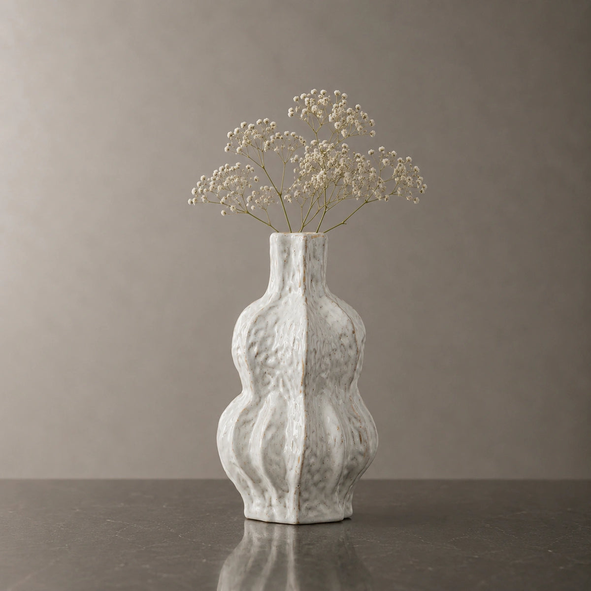 Vase céramique rond oganique - Léya