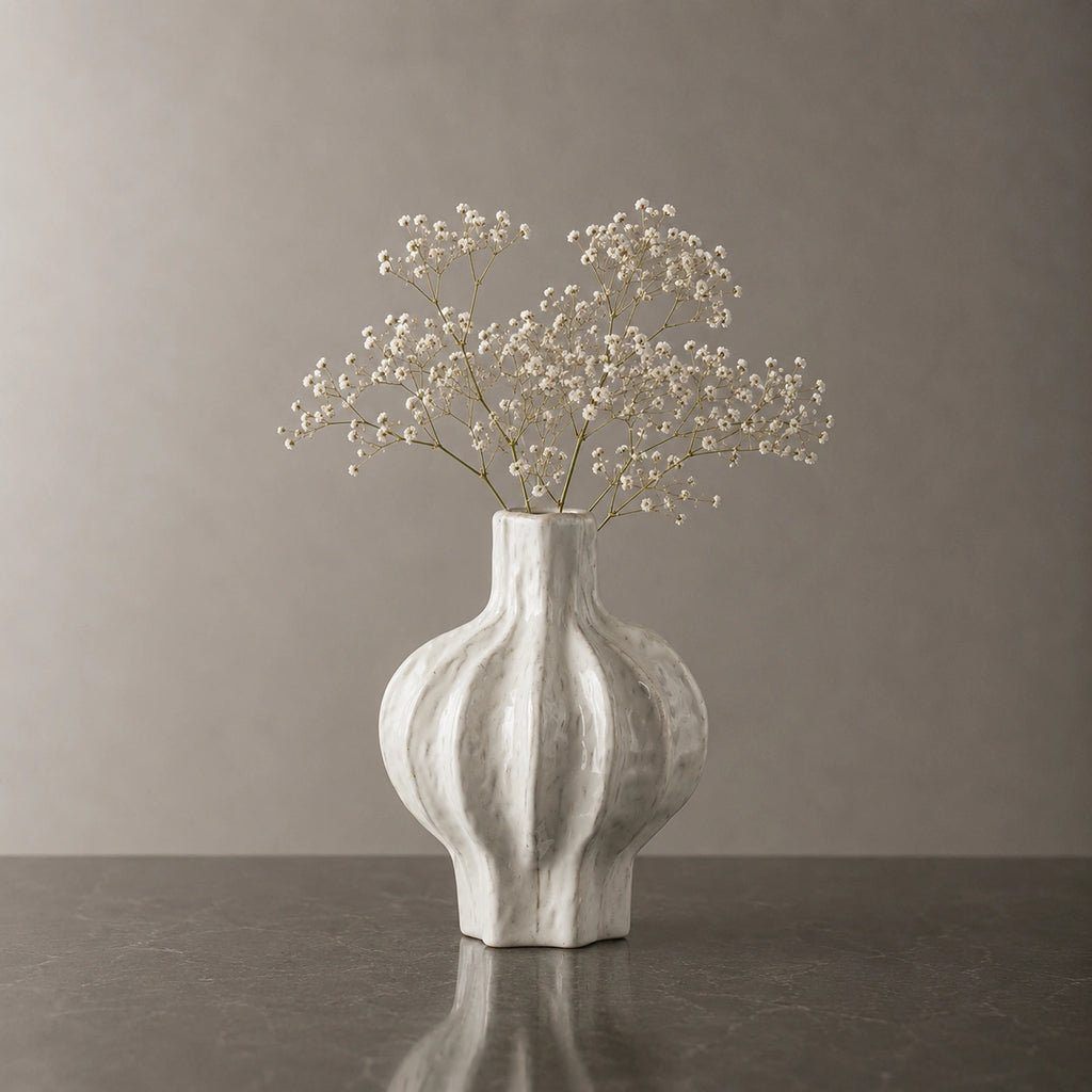 Vase céramique rond oganique - Léya