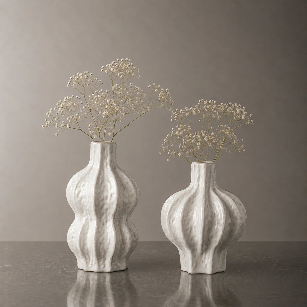 Vase céramique rond oganique - Léya