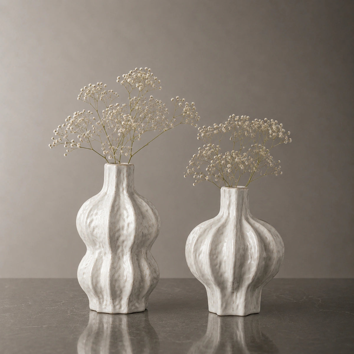 Vase céramique rond oganique - Léya