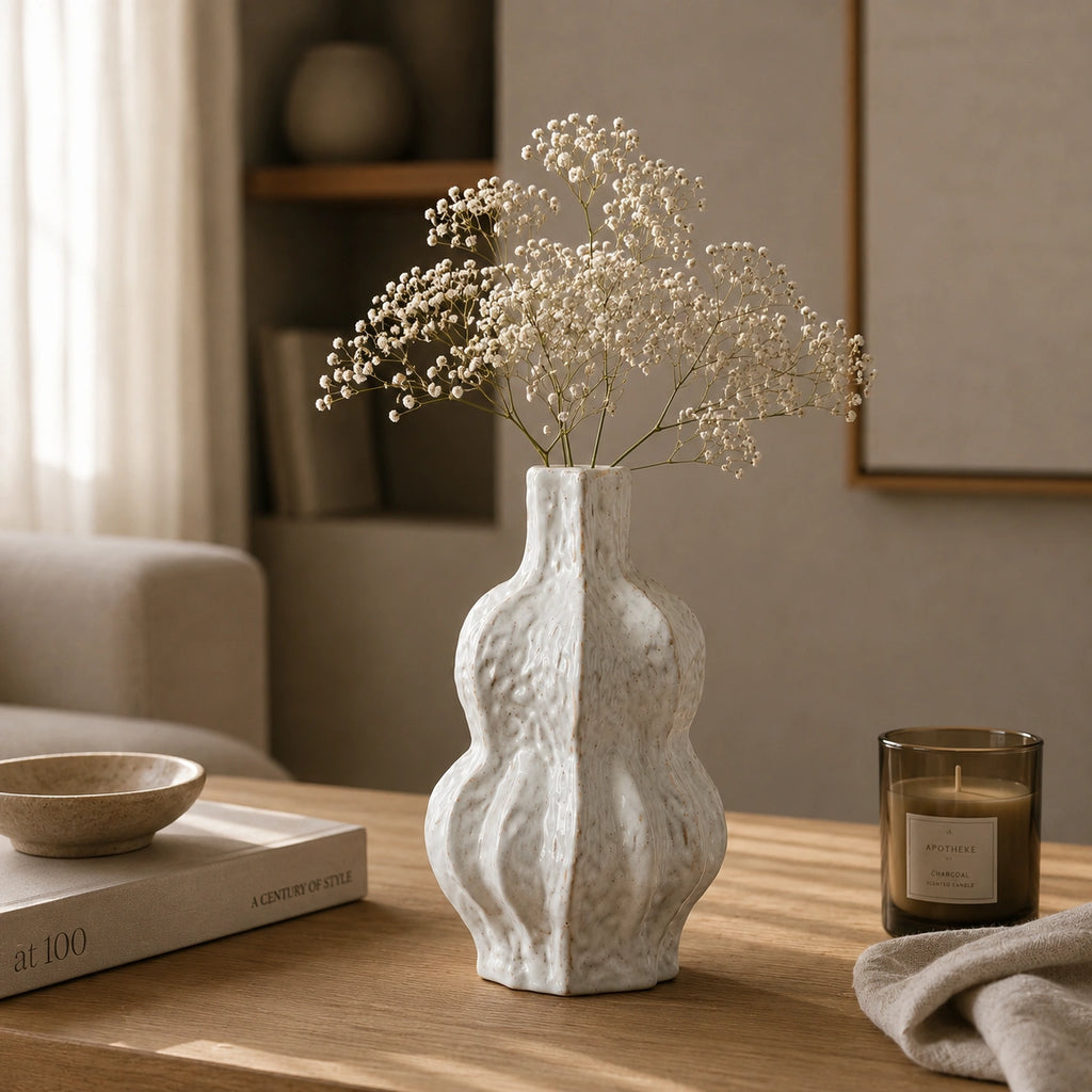 Vase céramique rond oganique - Léya